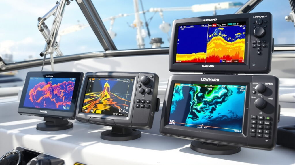 Flagship Fish Finder and GPS Showdown – Garmin vs Humminbird vs Lowrance vs Simrad